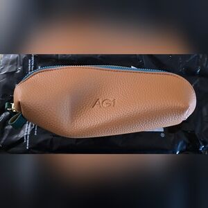 AG1 Brown Leather Travel Case NEW